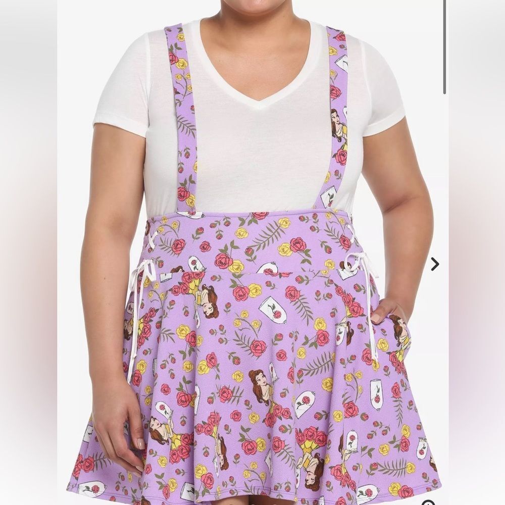 Disney Beauty And The Beast Roses Suspender Skirt… - image 2